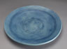 Stoneware platter 30 cm diameter [CP 6-1] dark blue matt glaze. $145